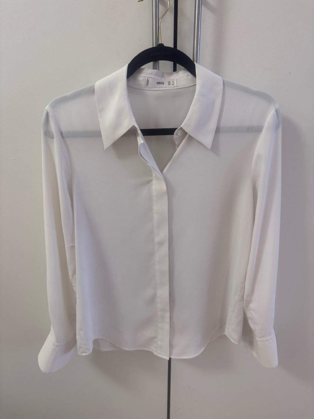 Mango Button-Down Long-Sleeve Blouse - Picture 6 of 7
